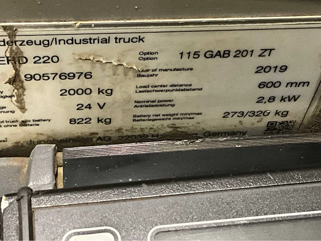 2019 jungheinrich erd 220 2000kg meerij stapelaar - afbeelding 6 van  14