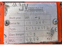 2019 jv constructie 0238 heftruck vaste hijshaak - afbeelding 8 van  8