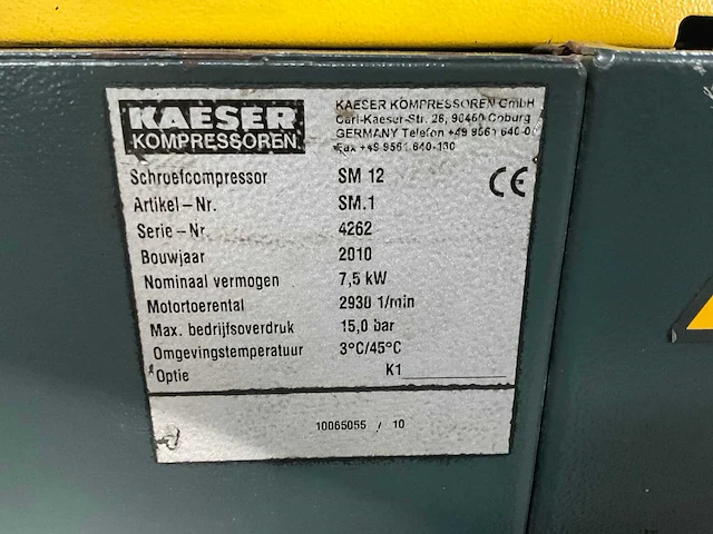 2019 kaeser sigma sm12 schroefcompressor - afbeelding 4 van  5