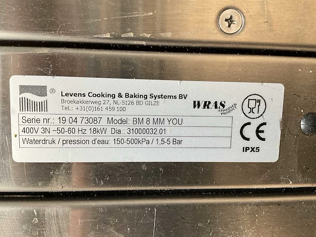 2019 levens cooking & baking systems bv leventi bm 8 mm you bakkerijoven - afbeelding 19 van  27