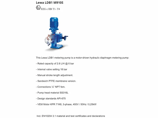 2019 lewa ecoflow ldb1 pompunits (2x) - afbeelding 10 van  10