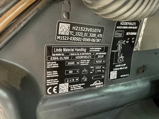 2019 linde e30hl-01/600 vorkheftruck - afbeelding 33 van  39