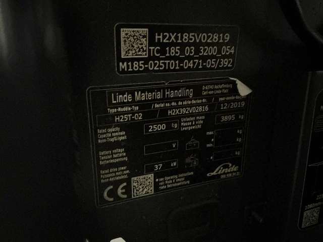 2019 linde h25t-02 vorkheftruck - afbeelding 15 van  22