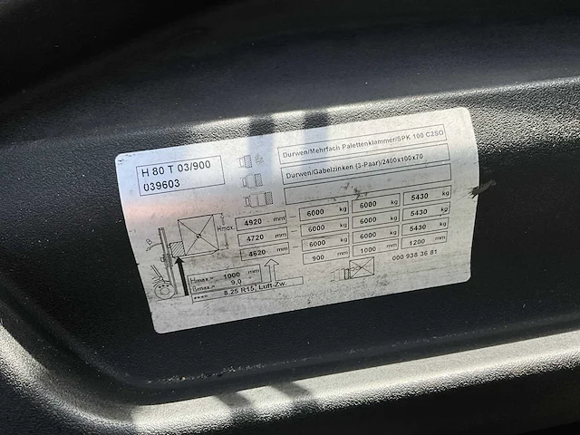 2019 linde h80-03/900 vorkheftruck - afbeelding 33 van  41