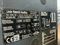 2019 linde r16x-03 reach truck - afbeelding 6 van  14