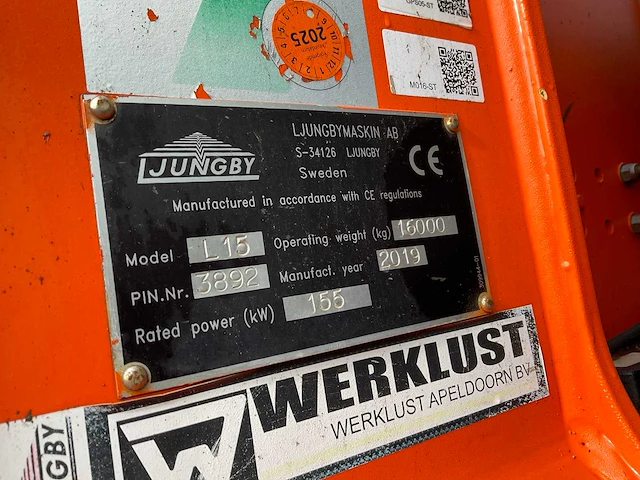 2019 ljungby maskin l15 wiellader - afbeelding 24 van  30