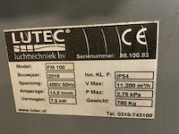 2019 lutec fm 100 lasdamp afzuigfilter module - afbeelding 5 van  5