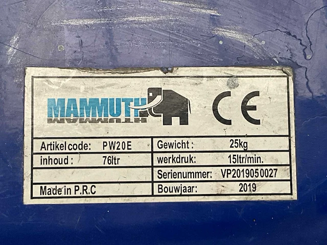 2019 mammuth pw20e onderdelenreiniger - afbeelding 4 van  4