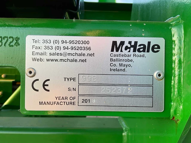 2019 mchale 998 balenwikkelaar (2266 balen) - afbeelding 26 van  32