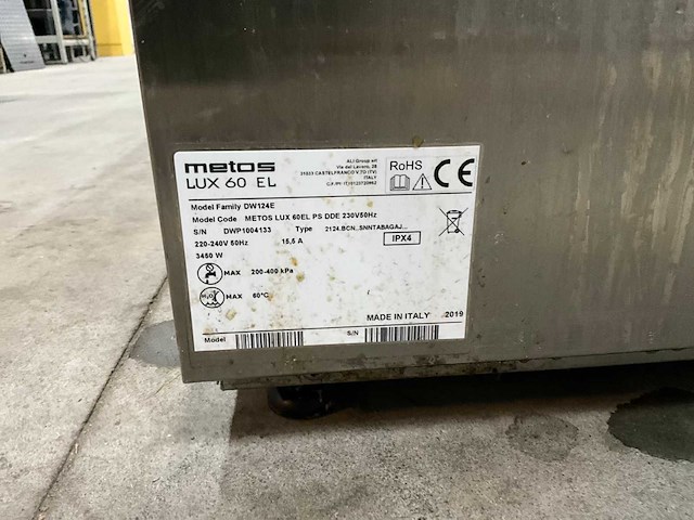 2019 metos lux 60 el vaatwasmachine - afbeelding 5 van  5