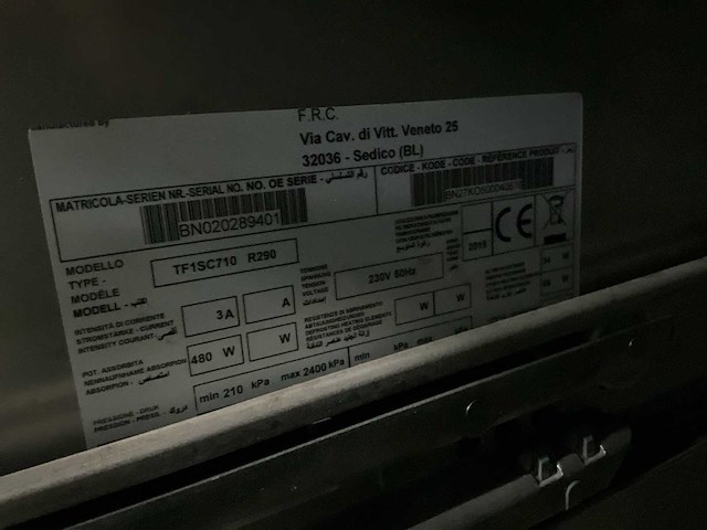 2019 metos tf1sc710 vrieswerkbank - afbeelding 5 van  5