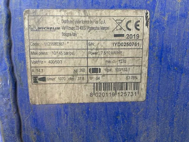 2019 michelin 1121580387 luchtcompressor - afbeelding 5 van  5