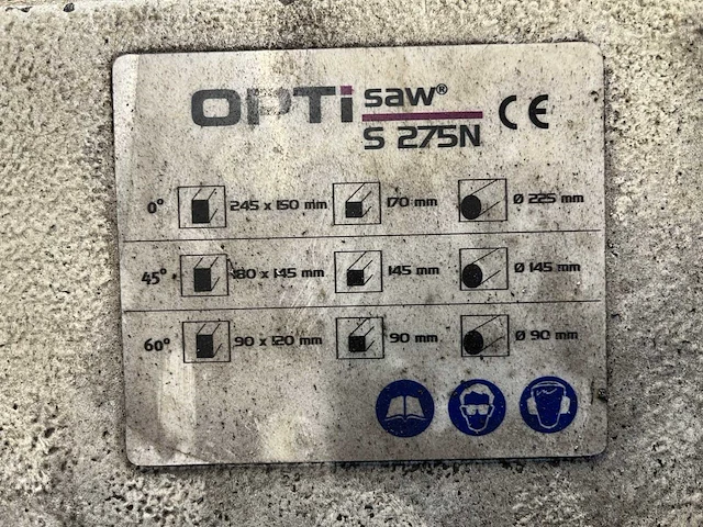 2019 optimum optisaw s 275n bandzaagmachine - afbeelding 6 van  15