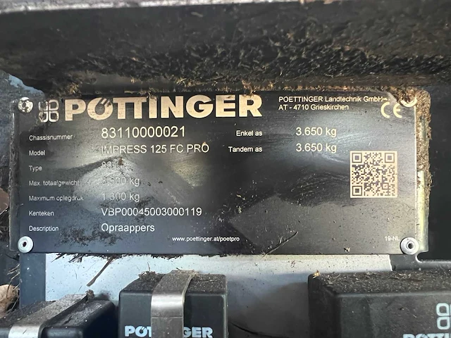2019 pöttinger impress 125fc pro opraappers - afbeelding 29 van  36