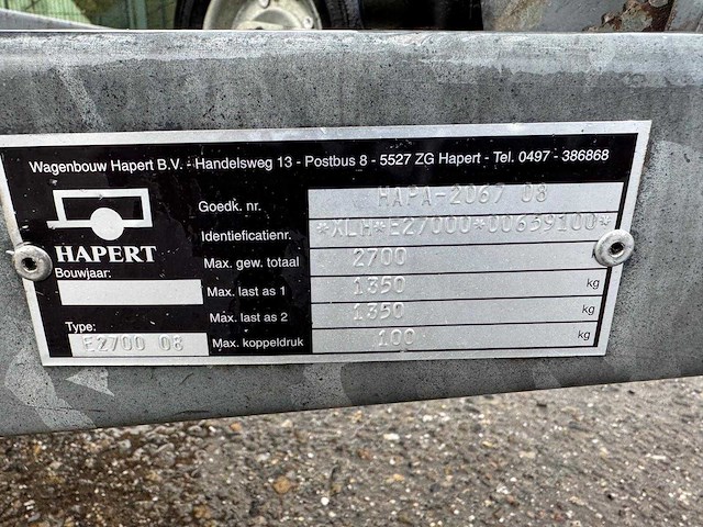 2019 proline p202 3-zijdige kipper - aanhangwagen - afbeelding 4 van  12