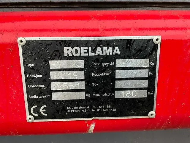 2019 roelama rft23 front slanghaspel met buffertank - afbeelding 10 van  18