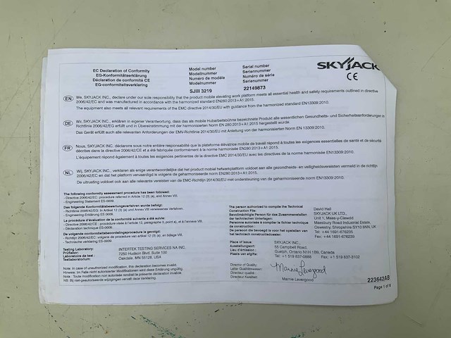 2019 sky jack sjiii3219 hoogwerker - afbeelding 9 van  17
