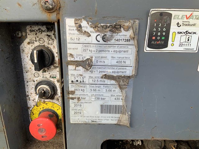 2019 skyjack sj12 hoogwerker - afbeelding 8 van  20