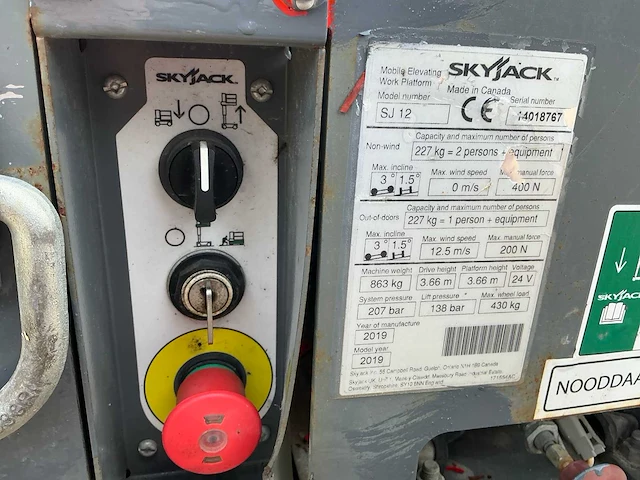 2019 skyjack sj12 hoogwerker - afbeelding 4 van  12