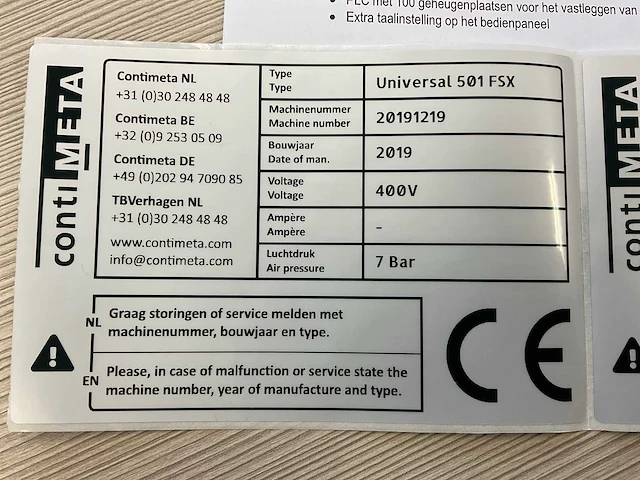 2019 tommy nielsen universal 501 fsx blistervorm- en sealmachine - afbeelding 15 van  22