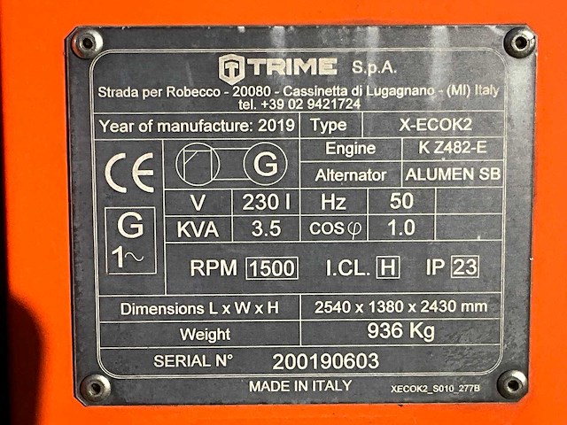 2019 trime x-ecok2 lichtmast aggregaat aanhangwagen - afbeelding 8 van  17