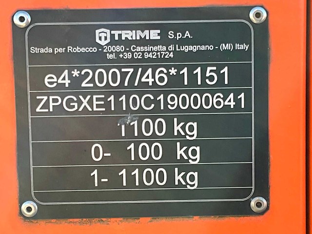 2019 trime x-ecok2 lichtmast aggregaat aanhangwagen - afbeelding 9 van  17