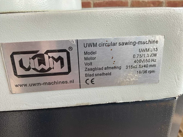 2019 uwm 315 afkortcirkelzaagmachine - afbeelding 7 van  7
