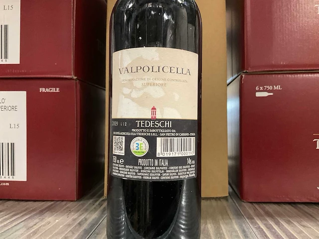 2019 valpolicella rode wijn (5x) - afbeelding 2 van  2