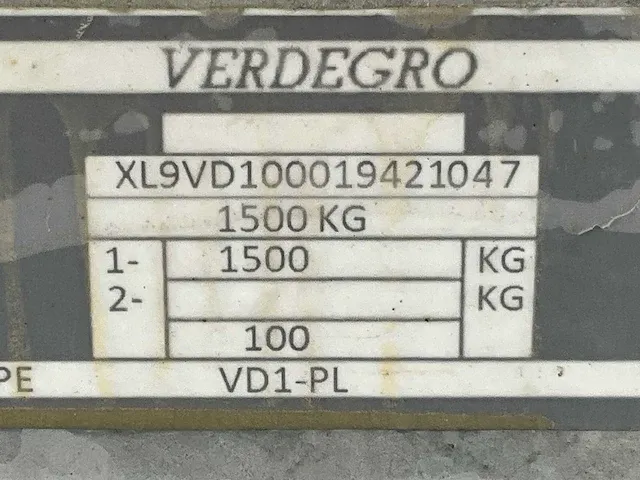 2019 verdegro vd1-pl solar pijl aanhangwagen - afbeelding 13 van  20