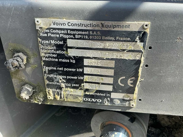 2019 volvo ecr35d midigraafmachine - afbeelding 53 van  57