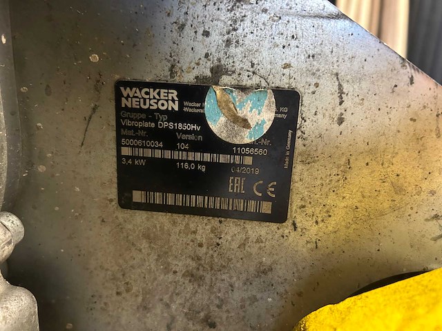 2019 wacker neuson dps1850hv trilplaat - afbeelding 6 van  6