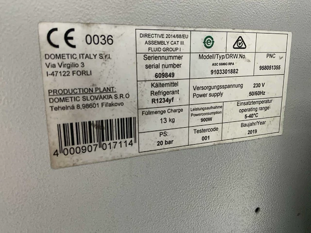 2019 waeco asc 5500g rpa airco test- en vulapparaat - afbeelding 5 van  6