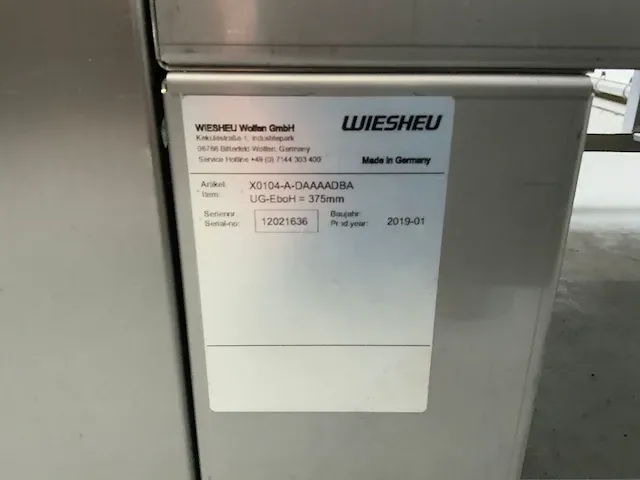 2019 wiesheu euromat 64l bakkerijoven combinatie - afbeelding 2 van  11