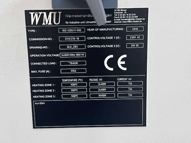 2019 wmu - vkd 4200/h-600 oven - afbeelding 14 van  33