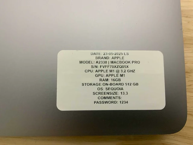 2020 apple a2338 macbook pro laptop - afbeelding 7 van  9