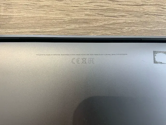 2020 apple macbook pro 13" a2338 laptop - afbeelding 7 van  7