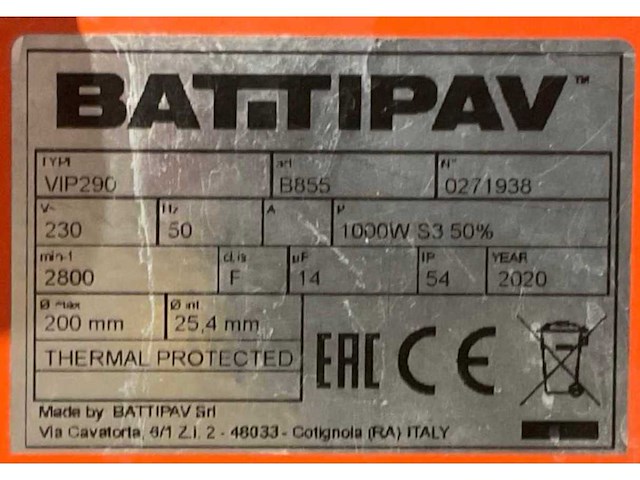 2020 battipav vip290 tegel tafelzaagmachine - afbeelding 2 van  10