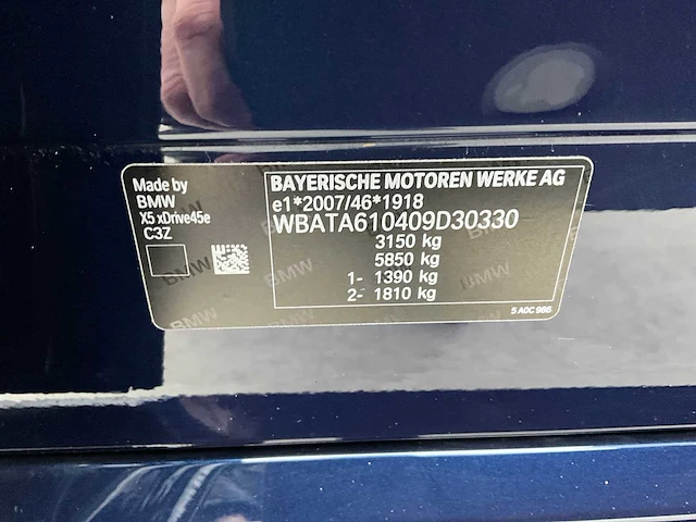 2020 bmw x5 45e xdrive phev / plug-in hybrid m sport suv / personenauto - afbeelding 65 van  68