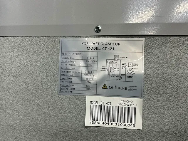 2020 catertech ct 421 glasdeur koelkast - afbeelding 7 van  7