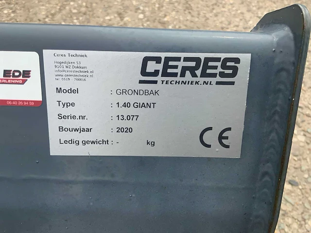 2020 ceres 1.40 giant grondbak - afbeelding 4 van  4