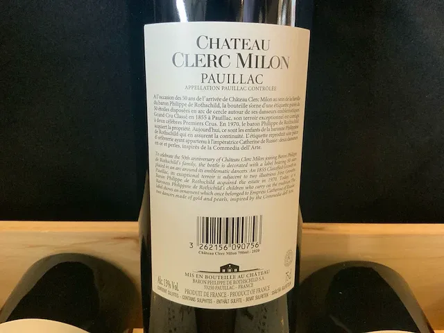 2020 chateau clerc milon grand cru classe rode wijn (6x) - afbeelding 2 van  4