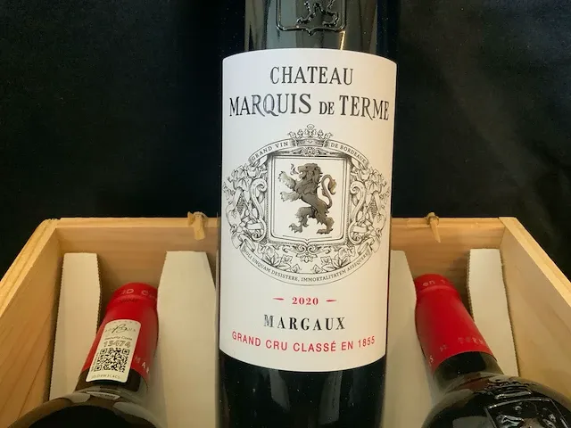 2020 chateau marquis de terme grand cru classe rode wijn (6x) - afbeelding 1 van  4