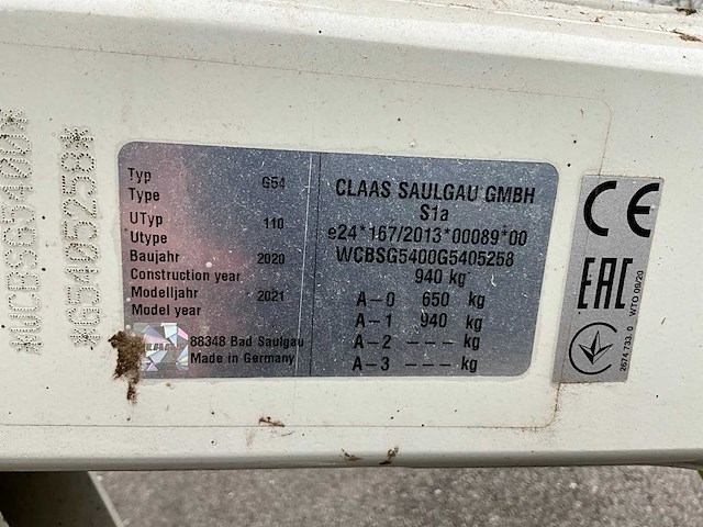 2020 claas volto 900 schudder - afbeelding 14 van  21