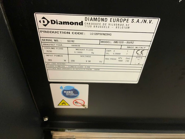 2020 diamond lg120psvn23 hq wand koelmeubel - afbeelding 4 van  5