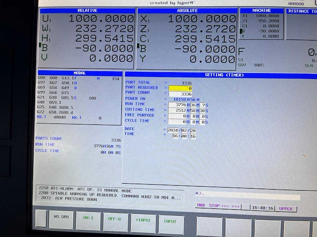 2020 doosan smx 3100 cnc draaibank - afbeelding 17 van  45