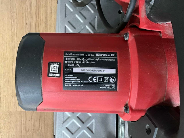 2020 einhell tc-mc 355 afkortcirkelzaagmachine - afbeelding 5 van  6