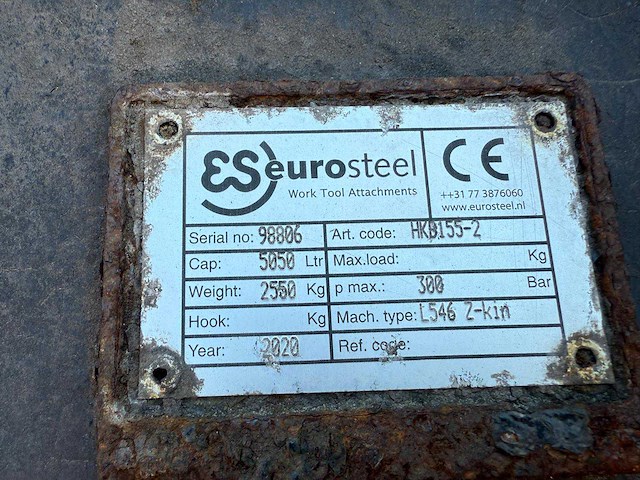 2020 eurosteel hkb155-2 hoogkiepbak, 5 m³ - afbeelding 9 van  17