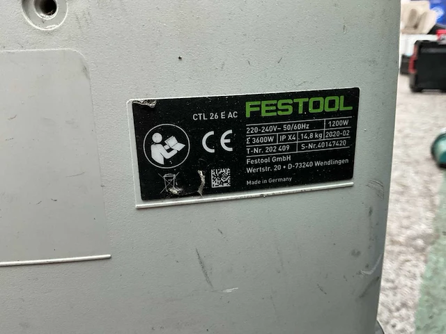 2020 festool ctl 26 e ac bouwstofzuiger - afbeelding 4 van  4