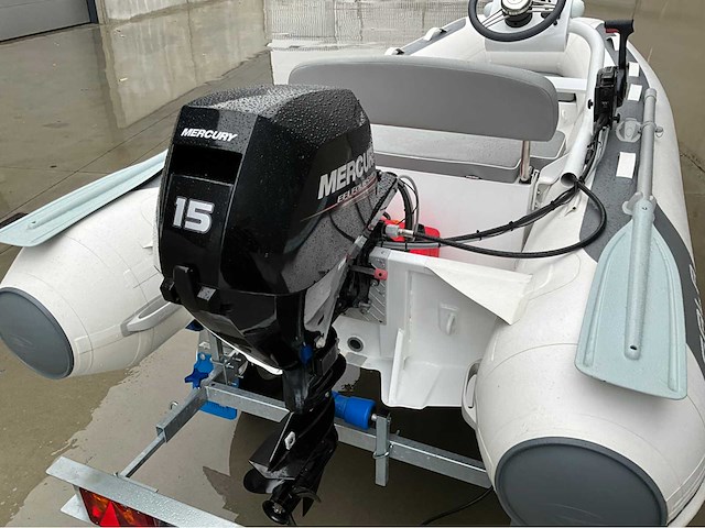 2020 gala a330 alu rib rubberboot gala including mercury 15hp - afbeelding 9 van  19