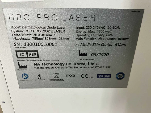 2020 hbc pro laser huid behandelapparaat - afbeelding 10 van  18